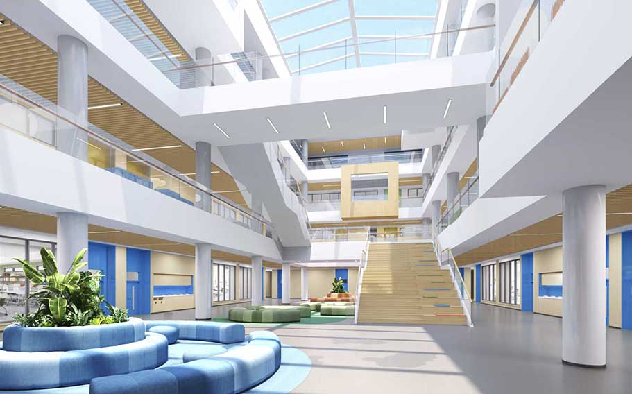 high school central atrium